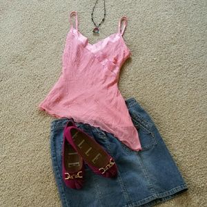 100% silk asymmetrical camisole